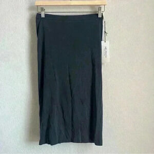 Helfrich Los Angeles Women's S Reagan Black Washed Knee Length Stretch Skirt NWT